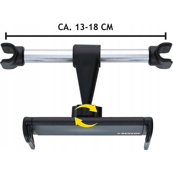 Dunlop Dunlop - Uchwyt samochodowy na zagłówek na smartfon / tablet 12-21 cm 13304918 8711252268200