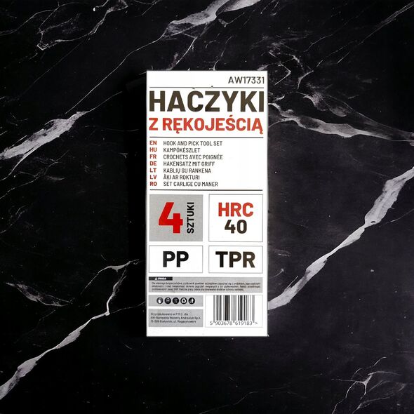 AWTools AWTOOLS HACZYKI Z RĘKOJEŚCIĄ 4el. 13305265 5903678619183