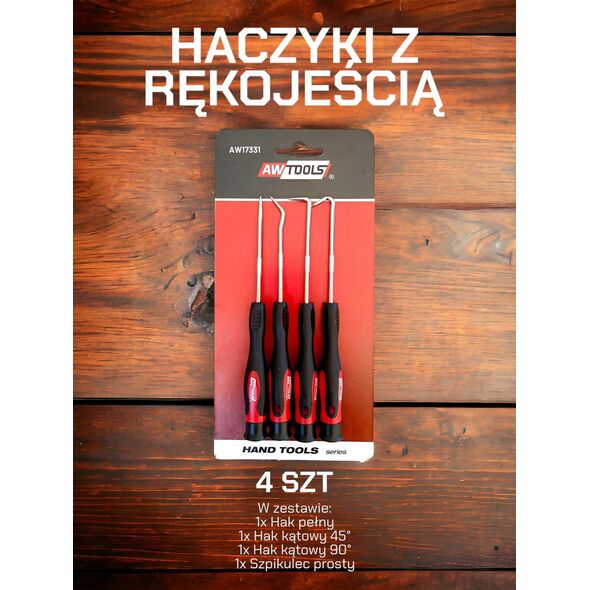 AWTools AWTOOLS HACZYKI Z RĘKOJEŚCIĄ 4el. 13305265 5903678619183