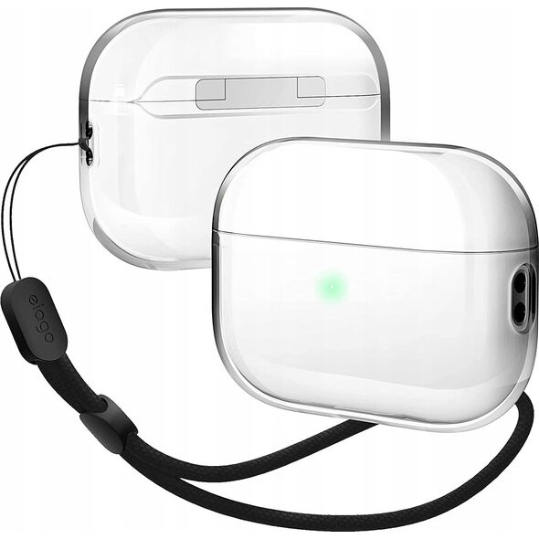 Elago Elago AirPods Pro 2 Nylon Strap TPU Shell Case - etui z paskiem do AirPods Pro 2 przeźroczyste - Gwarancja bezpieczeństwa. Proste raty. Bezpłatna wysyłka od 170 zł. 13305817 8809863851673