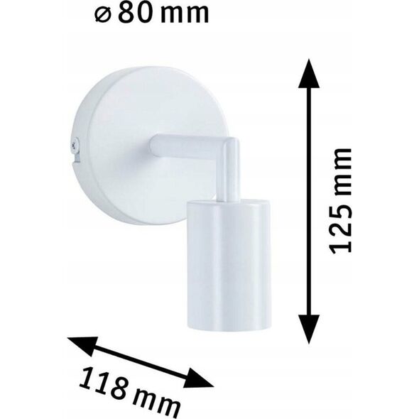 Kinkiet Paulmann Kinkiet ścienny RAVI E27 max.60W IP44 230V biały matowy / metal 13305888 4000870711385