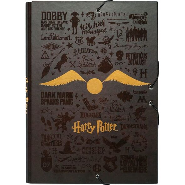 Harry Potter Harry Potter - Folder / teczka z gumką A4 (24 x 34 cm) 13305984 8435497231460