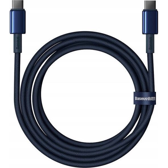Kabel USB Baseus USB-C - USB-C 2 m Niebieski (P10319800321-04) 13307585 6932172655532