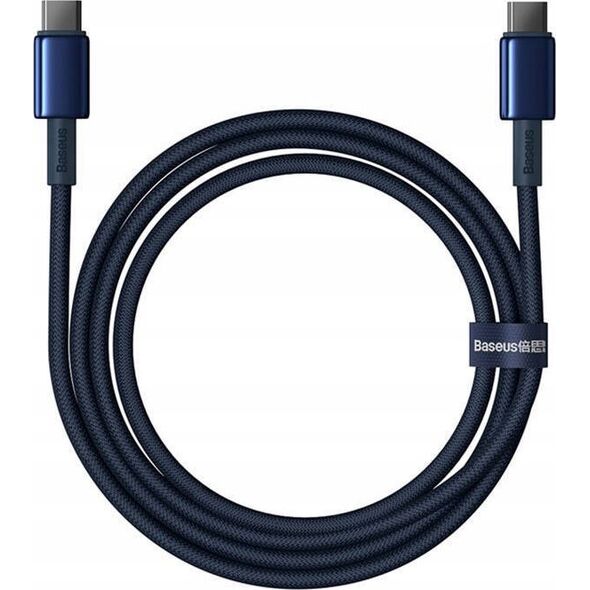 Kabel USB Baseus USB-C - USB-C 1 m Niebieski (BSU4879) 13307866 6932172655594