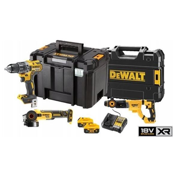 Zestaw elektronarzędzi Dewalt 18v xr zestaw combo dcd791|dcg405, dch263|2 aku 5ah, ład. 13308201 5035048752579