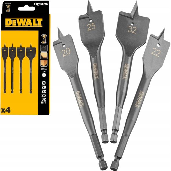 Wiertło Dewalt zestaw 4 szt wiertła płaskie 13315288 5054905299132