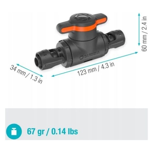 Gardena Gardena MDS Regulier-/Absperrventil 13 mm (1/2") 13315317 4078500058711