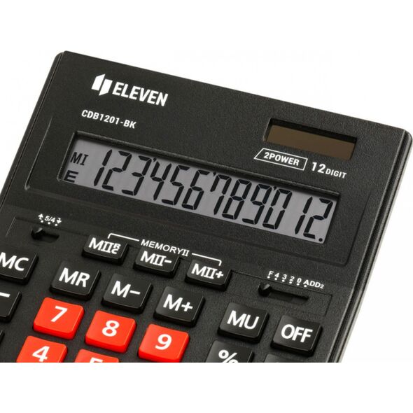 Kalkulator Eleven ELEVEN kalkulator biurowy czarny z pomarańczową klawiaturą numeryczną CDB1201BK-OR 13315765 5904966863431