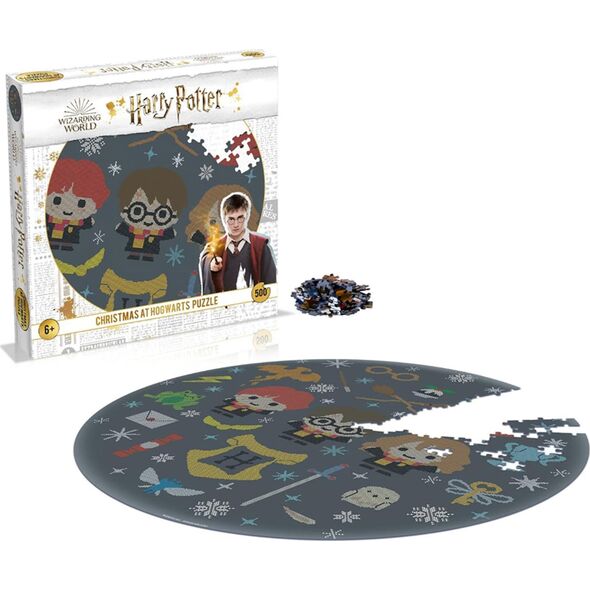 Harry Potter Harry Potter - Puzzle 500 elementów w ozdobnym pudełku (Christmas at Hogwarts) 13315814 5036905046558