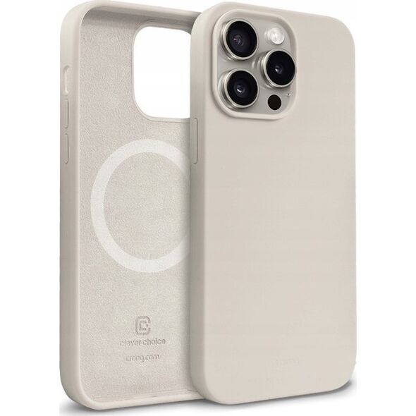 Crong Etui Crong Color Cover Magnetic Apple iPhone 15 Pro Max MagSafe kamienny beż 13316246 5904310704533