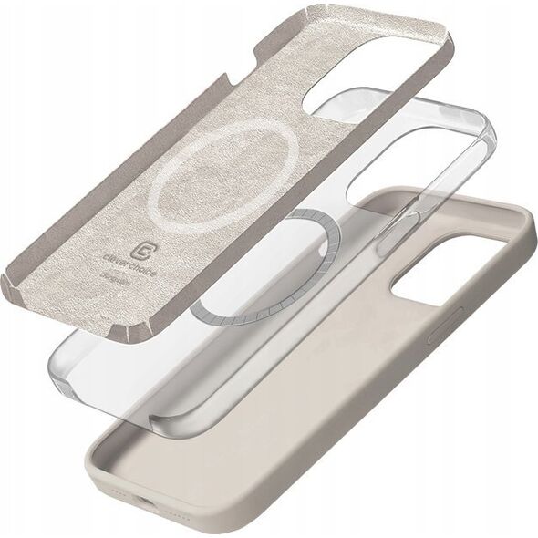 Crong Etui Crong Color Cover Magnetic Apple iPhone 15 Pro Max MagSafe kamienny beż 13316246 5904310704533