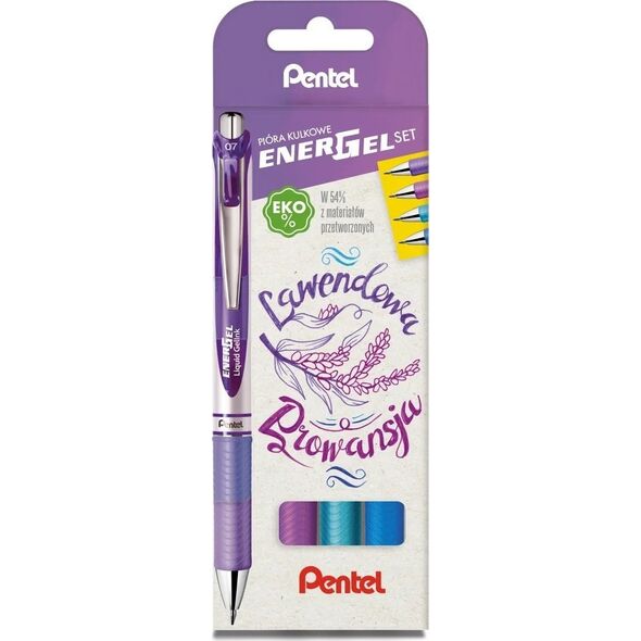 Pentel PIÓRO ŻELOWE PENTEL BL77 4SZT LAWENDOWA PROWANSJA 13318237 5902894025013
