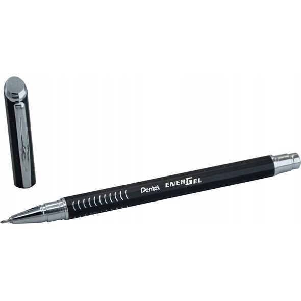 Pentel Cienkopis kulkowy Pentel EnerGel BLN455 (wkład niebieski) czarny, CZARNY 13318266 810035300941