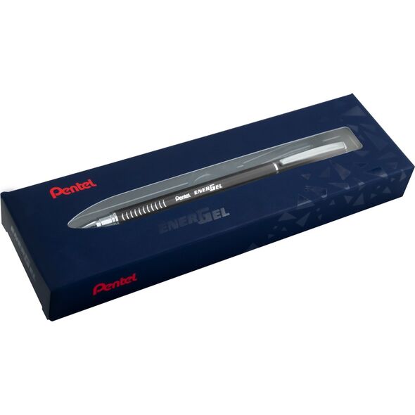 Pentel Cienkopis kulkowy Pentel EnerGel BLN455 (wkład niebieski) czarny, CZARNY 13318266 810035300941