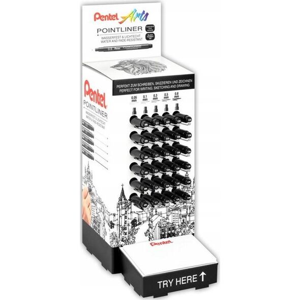 Pentel Cienkopis Pentel PointLiner 0.2mm czarny 13318273 884851060143