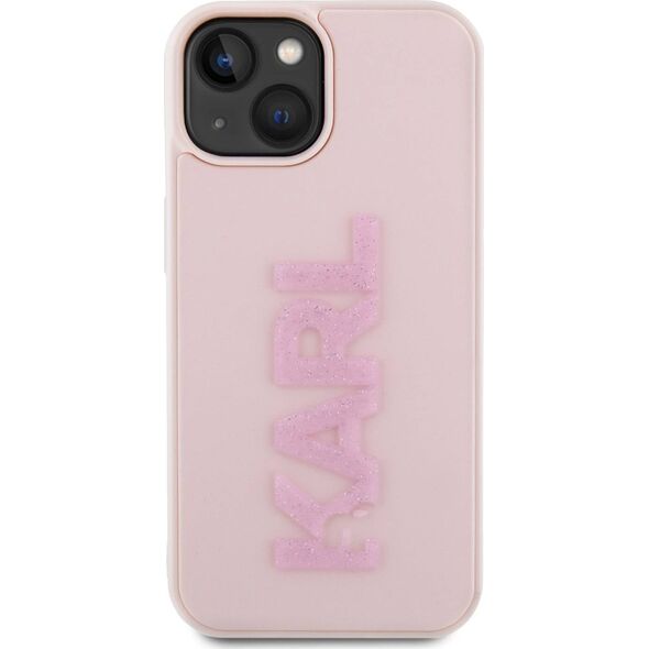 Karl Lagerfeld Oryginalne Etui KARL LAGERFELD Hardcase KLHCP15S3DMBKCP do iPhone 15 (3D Logo Glitter / różowy) 13318923 3666339166472