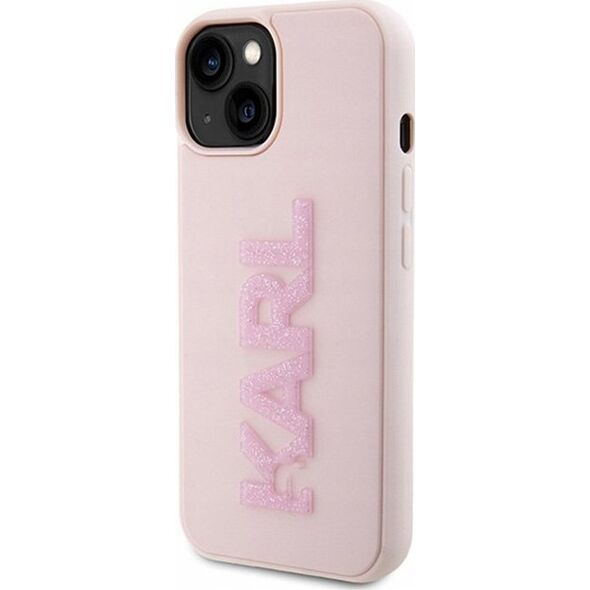 Karl Lagerfeld Oryginalne Etui KARL LAGERFELD Hardcase KLHCP15S3DMBKCP do iPhone 15 (3D Logo Glitter / różowy) 13318923 3666339166472