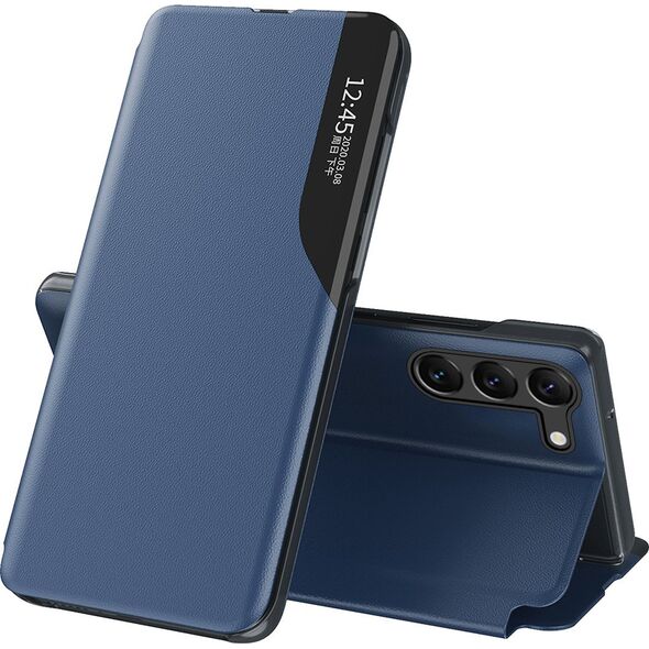 Hurtel Etui Eco Leather View Case do Samsung S24 z klapką - niebieskie 13319697 9145576284230