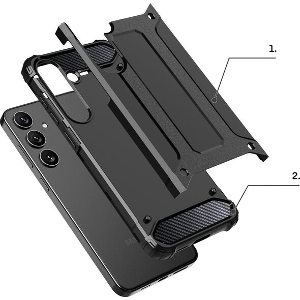 Hurtel Etui pancerne wzmacniane do Samsung Galaxy S24 Hybrid Armor czarne Etui pancerne wzmacniane do Samsung Galaxy S24 Hybrid Armor czarne 13319812 9145576284940