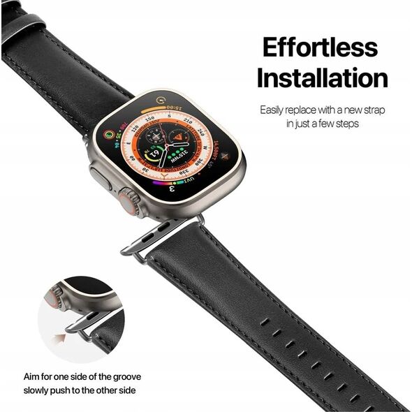 Dux Ducis DUX DUCIS pasek YS skórzany do Apple Watch 38 / 40 / 41 mm czarny 13320883 6934913023037