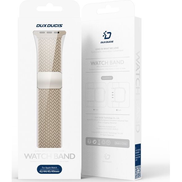 Dux Ducis DUX DUCIS pasek MIXTURE PRO pleciony do Apple Watch 42 / 44 / 45 / 49 mm beżowy 13321083 6934913022030