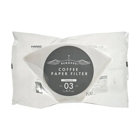 Hario Hario - Filtry papierowe białe PEGASUS 03 - 100 Sztuk 13322537 4977642730847