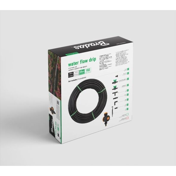 Sourcing WATER FLOW DRIP HOSE SET 100m WITH WATER FLOW CLOCK 13328252 5907544453574