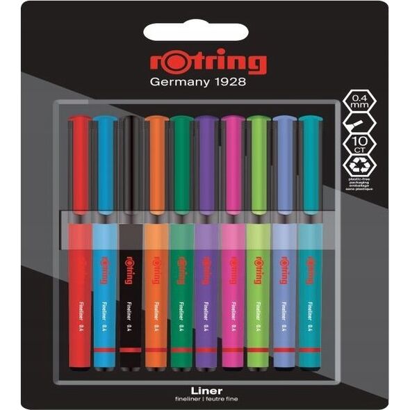 Rotring Rotring Fineliner-Feinfaserschreiber 0,4mm Fun Farben 4er Blister 13332660 3026981663314