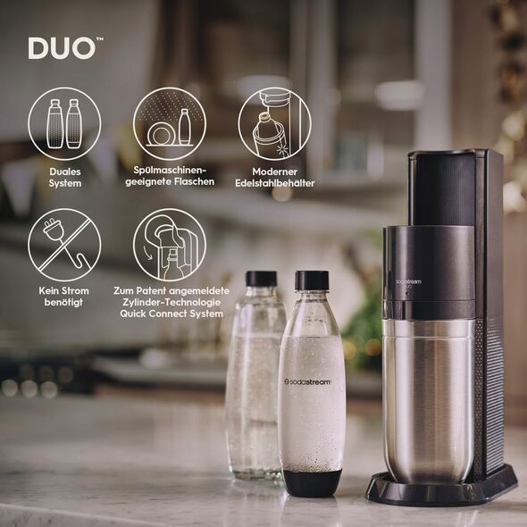 Saturator Sodastream SodaStream Duo Titan without CO2 Cylinder 13332780 7290113765726