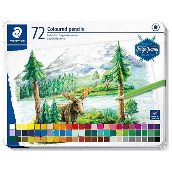 Staedtler STAEDTLER "Design Journey" Metalletui mit 72 Farbstiften 13333655 4007817071076