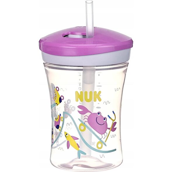 NUK NUK Trinklernset mit drei Trinkaufsätzen lila/rosa 13333852 4008600406204