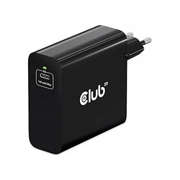 Zasilacz do laptopa Club 3D Club3D Ladegerät   1xUSB Typ C               PD 140W, GaN retail 13334950 8719214472689