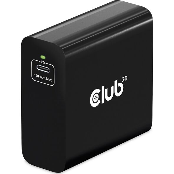 Zasilacz do laptopa Club 3D Club3D Ladegerät   1xUSB Typ C               PD 140W, GaN retail 13334950 8719214472689