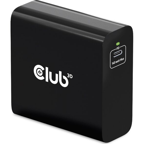 Zasilacz do laptopa Club 3D Club3D Ladegerät   1xUSB Typ C               PD 140W, GaN retail 13334950 8719214472689