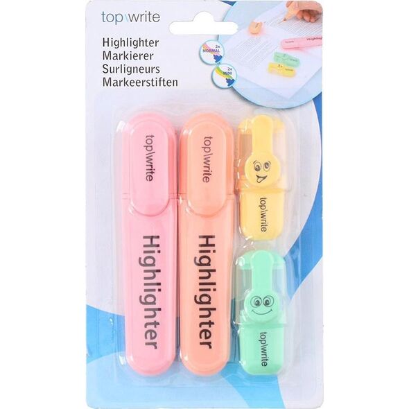 Topwrite Topwrite - Zestaw zakreślaczy 4 kolory 13335063 8711252179957
