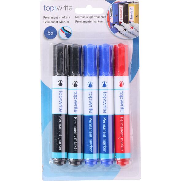 Topwrite Topwrite - Marker do tablic suchościeralnych 3 szt. (czarny) 13335069 8711252452548