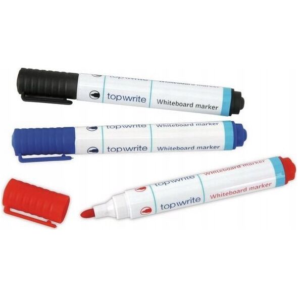 Topwrite Topwrite - Marker do tablic suchościeralnych 3 szt. (czarny) 13335069 8711252452548