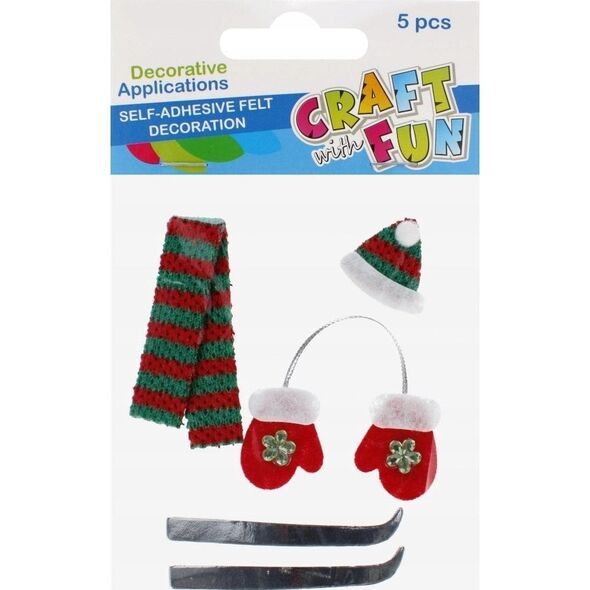 Craft with Fun OZDOBA BN FILC ZIMA SPRZYL 5SZT CF PBH 12/144 13336629 5904335884586
