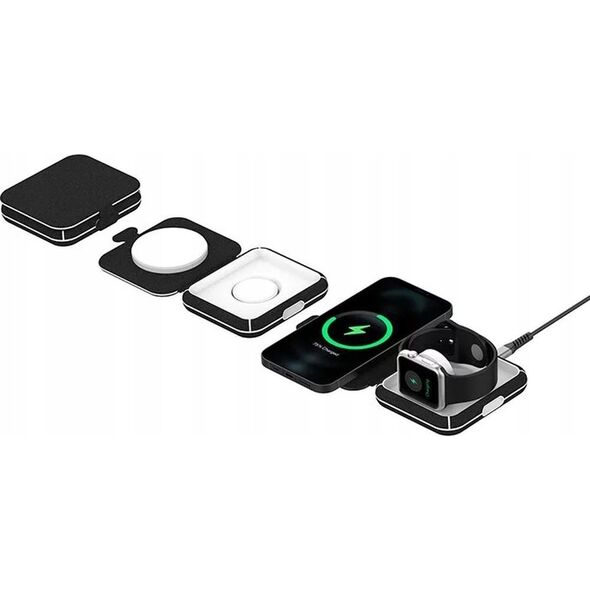 Ładowarka ER ER POWER Snap 2w1 - składana ładowarka podróżna kompatybilna z MagSafe - Gwarancja bezpieczeństwa. Proste raty. Bezpłatna wysyłka od 170 zł. 13336677 8594205632910