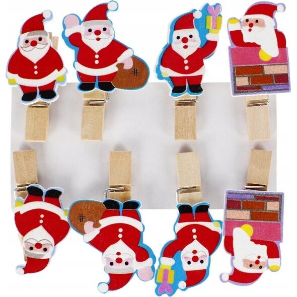 Craft with Fun OZDOBA BN KLAMERKI MIKOLAJ 8SZT CF PBH 12/288 13337015 5904335883343