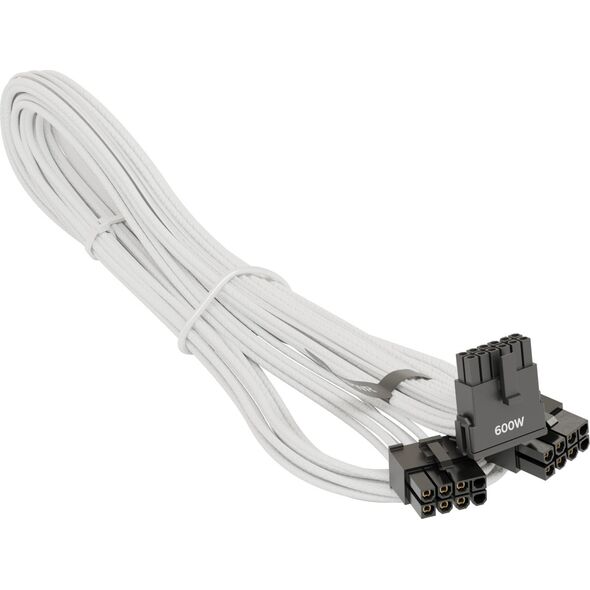 SeaSonic Seasonic 12VHPWR PCIe adapter cable, 90 angled (white, 75cm) 13337308 4711173878124
