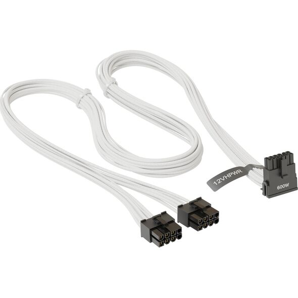 SeaSonic Seasonic 12VHPWR PCIe adapter cable, 90 angled (white, 75cm) 13337308 4711173878124