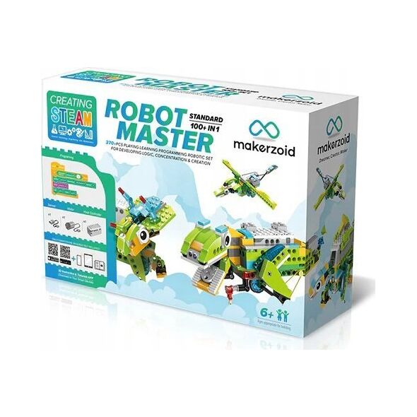 Makerzoid Makerzoid Robot Master Standard - zestaw ponad 370 klocków edukacyjnych z możliwością kodowania - Gwarancja bezpieczeństwa. Proste raty. Bezpłatna wysyłka od 170 zł. 13337983 6974810050002