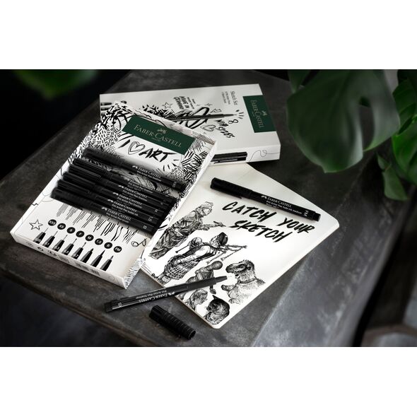 Faber-Castell FABER-CASTELL Set Pitt Artist Pen + Sketchbook 13338790 4005402671021