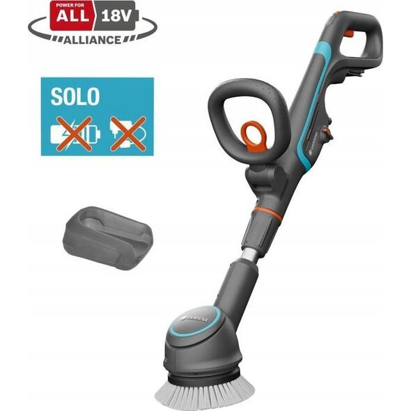 Gardena GARDENA cordless multi-cleaner AquaBrush Compact 18V P4A solo, hard floor cleaner (grey/turquoise, without battery and charger, POWER FOR ALL ALLIANCE) 13339681 4066407502727