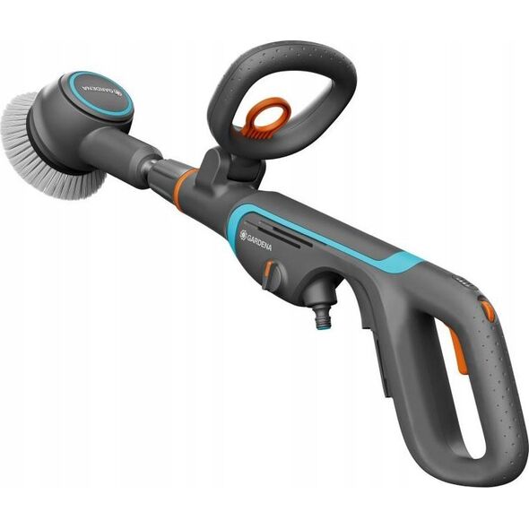 Gardena GARDENA cordless multi-cleaner AquaBrush Compact 18V P4A solo, hard floor cleaner (grey/turquoise, without battery and charger, POWER FOR ALL ALLIANCE) 13339681 4066407502727