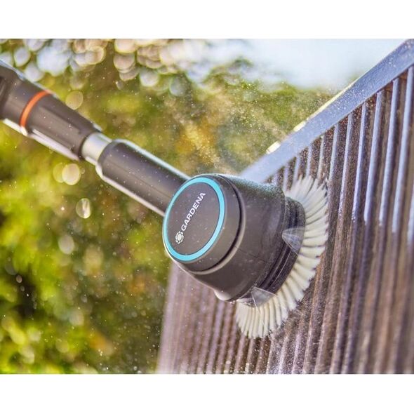 Gardena GARDENA cordless multi-cleaner AquaBrush Compact 18V P4A solo, hard floor cleaner (grey/turquoise, without battery and charger, POWER FOR ALL ALLIANCE) 13339681 4066407502727