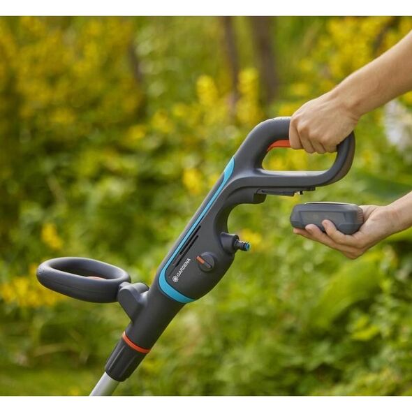 Gardena GARDENA cordless multi-cleaner AquaBrush Compact 18V P4A solo, hard floor cleaner (grey/turquoise, without battery and charger, POWER FOR ALL ALLIANCE) 13339681 4066407502727