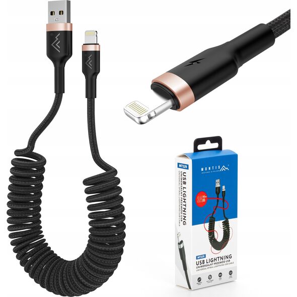 Montis Kabel USB Typu A - USB Lightning 1,5m (spirala) MT129 Montis 13340853 5901811406690