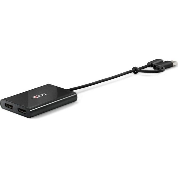 Club 3D Club3D Adapter USB-C (USB A Adapter) > 2x DP   4K@60Hz St/Bu retail 13341186 8719214472993